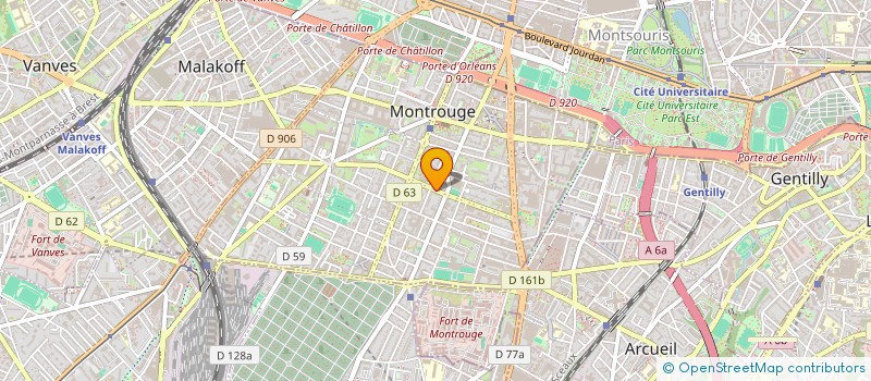 localisation de l'entreprise SCI LES PALMIERS  MONTROUGE