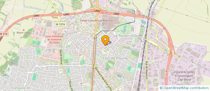 localisation de l'entreprise SCI LES PALMIERS à DIJON