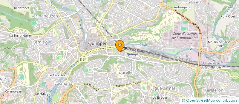 localisation de l'entreprise SCI LES PAPILLONS à QUIMPER