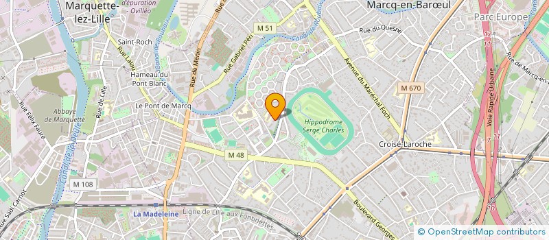 localisation de l'entreprise SCI LES PAR1 à MARCQ-EN-BARŒUL