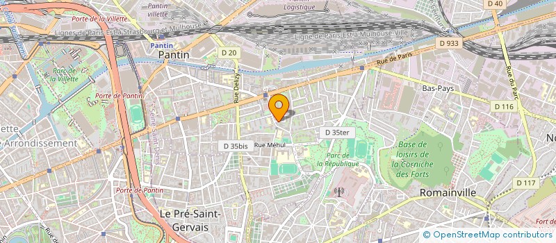 localisation de l'entreprise SCI LES PARCS DE L'INTENDANCE  PANTIN