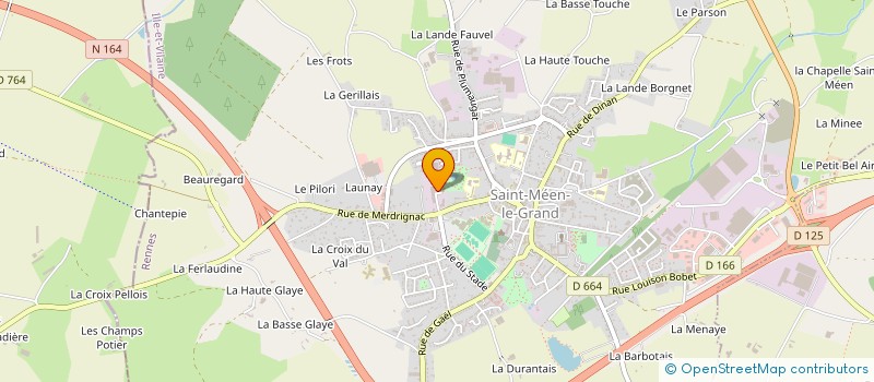 localisation de l'entreprise SCI LES PARPAREUX  SAINT-MEEN-LE-GRAND