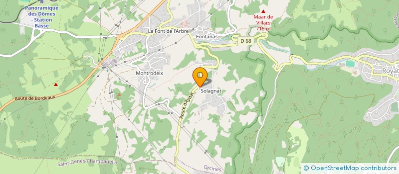 localisation de l'entreprise SCI LES PARROS  ORCINES