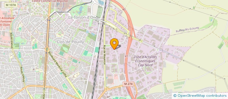 localisation de l'entreprise SCI LES PASSETS  DIJON