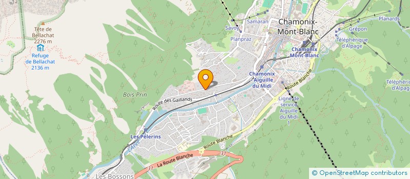 localisation de l'entreprise SCI LES PECLES à CHAMONIX-MONT-BLANC