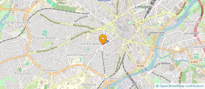 localisation de l'entreprise SCI LES PENITENTS ROUGES à LIMOGES