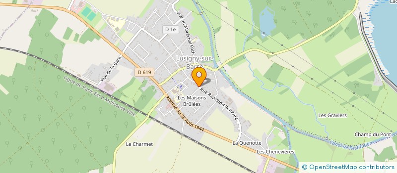 localisation de l'entreprise SCI LES PETITES MOLIERES à LUSIGNY-SUR-BARSE