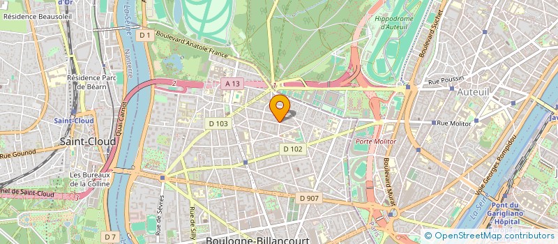 localisation de l'entreprise SCI LES PETITES PIERRES à BOULOGNE-BILLANCOURT