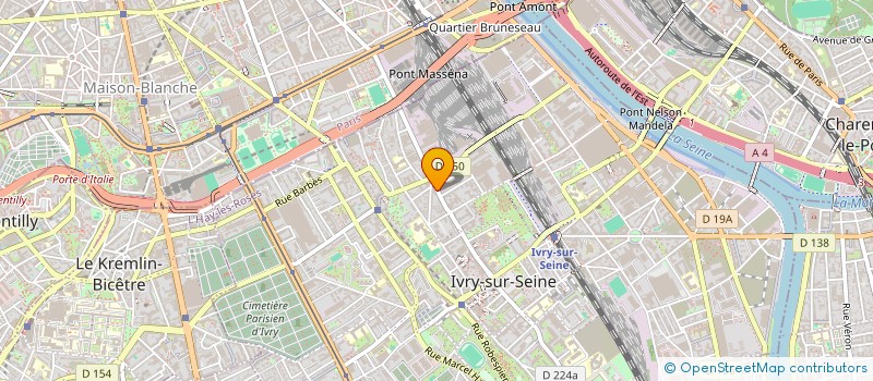localisation de l'entreprise SCI LES PETITS PIERROTS à IVRY-SUR-SEINE