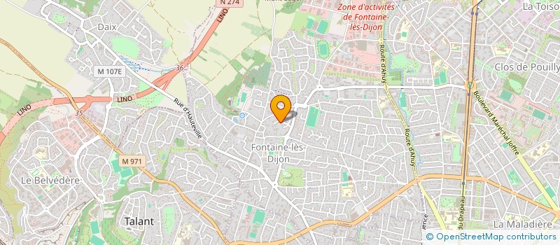 localisation de l'entreprise SCI LES PETUNIAS à FONTAINE-LES-DIJON