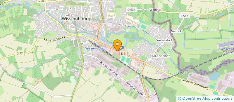 localisation de l'entreprise SCI LES PEUPLIERS  WISSEMBOURG