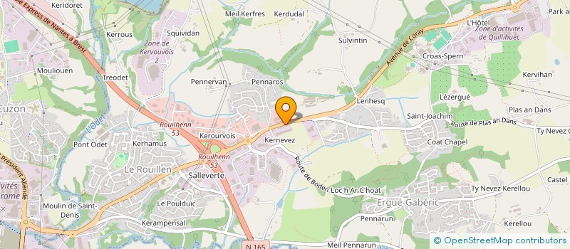 localisation de l'entreprise SCI LES PEUPLIERS  ERGUE GABERIC