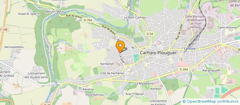 localisation de l'entreprise SCI LES PEUPLIERS à CARHAIX-PLOUGUER