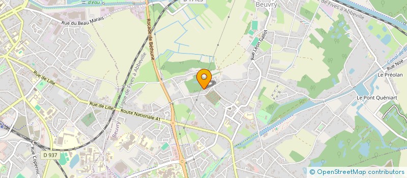 localisation de l'entreprise SCI LES PEUPLIERS  BEUVRY