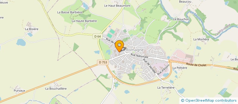 localisation de l'entreprise SCI LES PEUPLIERS  LA ROMAGNE