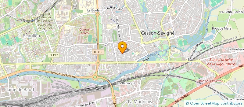 localisation de l'entreprise SCI LES PEUPLIERS  CESSON-SEVIGNE