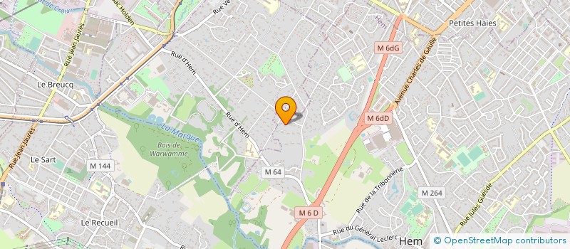 localisation de l'entreprise SCI LES PEUPLIERS II  HEM