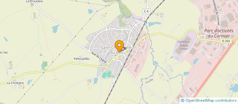 localisation de l'entreprise SCI LES PEUPLIERS ST CHRISTOPHE  SAINT-CHRISTOPHE-DU-BOIS