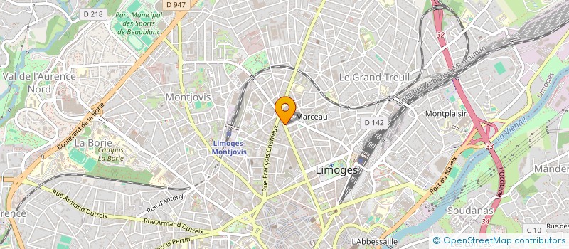 localisation de l'entreprise SCI LES PEYRIERES à LIMOGES