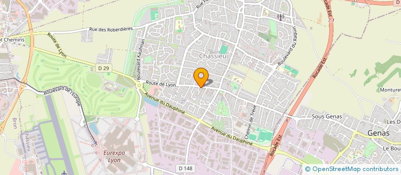 localisation de l'entreprise SCI LES PHARES  CHASSIEU