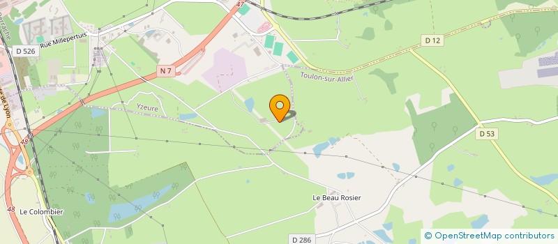 localisation de l'entreprise SCI LES PICARDS  TOULON SUR ALLIER