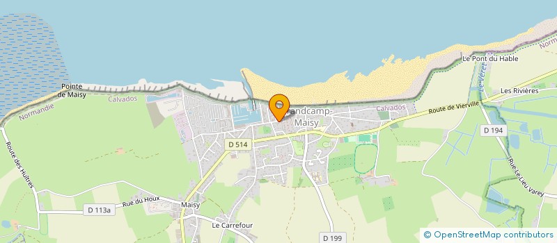 localisation de l'entreprise SCI LES PIEDS DANS LE SABLE  GRANDCAMP-MAISY