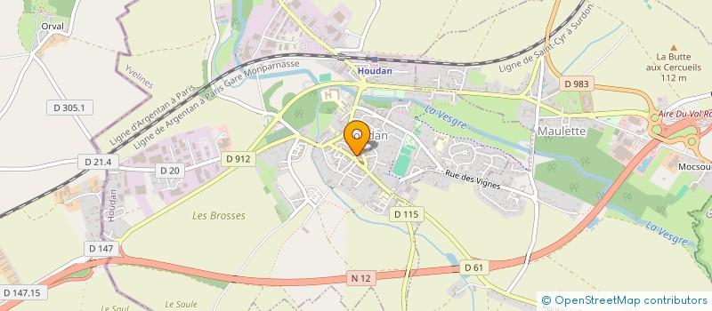 localisation de l'entreprise SCI LES PIERRES  HOUDAN