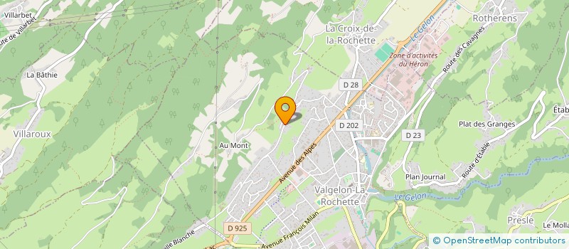 localisation de l'entreprise SCI LES PIERRES BLEUES  VALGELON-LA ROCHETTE