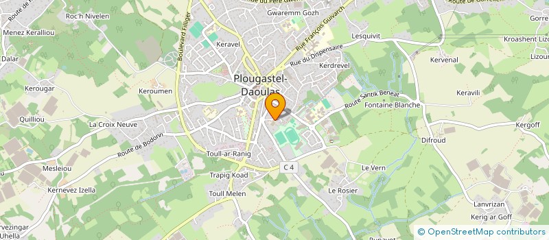 localisation de l'entreprise SCI LES PIERRES BLEUES  PLOUGASTEL-DAOULAS