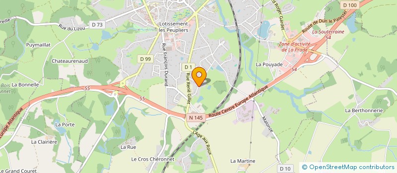 localisation de l'entreprise SCI LES PIERRES BURES  LA SOUTERRAINE
