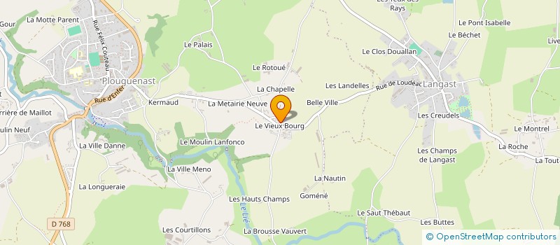 localisation de l'entreprise SCI LES PIERRES DE LANFONCO  PLOUGUENAST-LANGAST