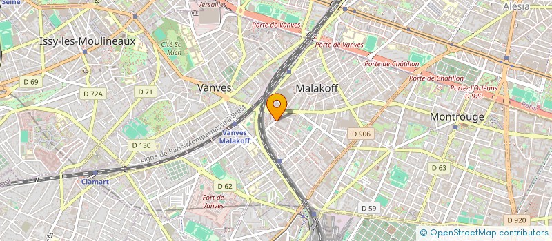 localisation de l'entreprise SCI LES PIERRES LUNAIRES  MALAKOFF