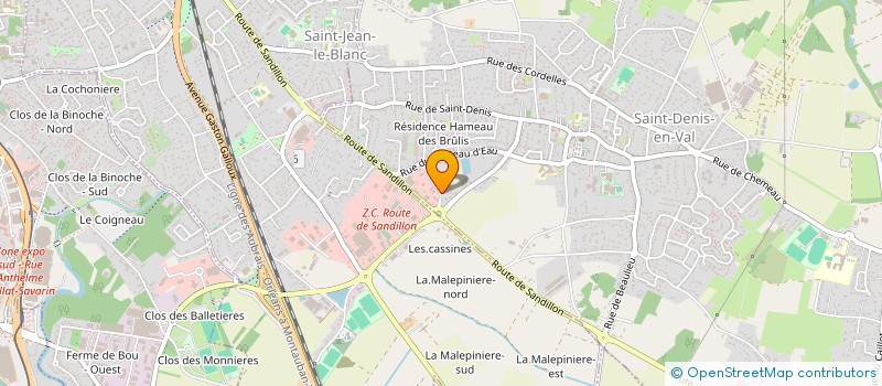 localisation de l'entreprise SCI LES PINELLES à SAINT-DENIS-EN-VAL