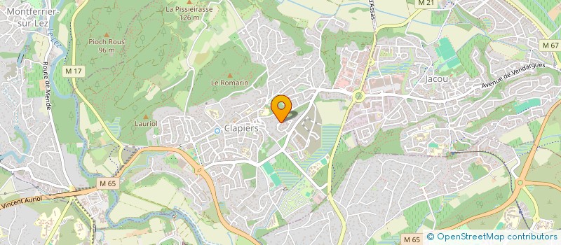 localisation de l'entreprise SCI LES PINS  CLAPIERS