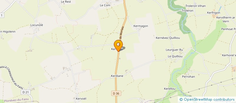 localisation de l'entreprise SCI LES PINS  PLONEVEZ-DU-FAOU