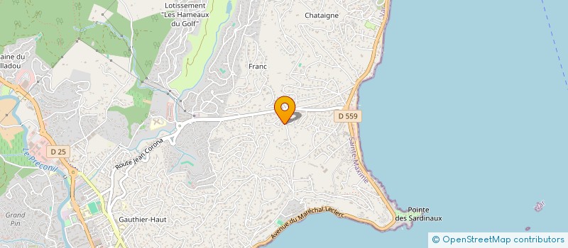 localisation de l'entreprise SCI LES PINS à SAINTE MAXIME