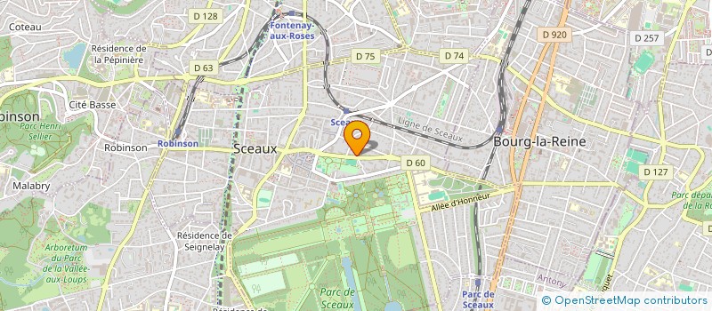 localisation de l'entreprise SCI LES PINS à SCEAUX