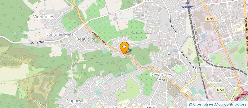 localisation de l'entreprise SCI LES PINS  LORRY-LES-METZ