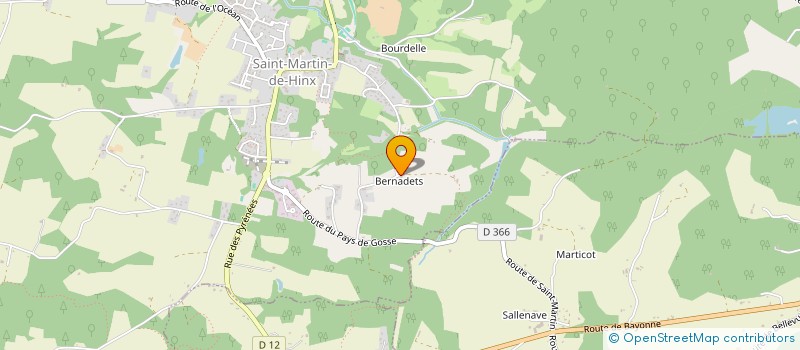 localisation de l'entreprise SCI LES PINS  SAINT-MARTIN-DE-HINX