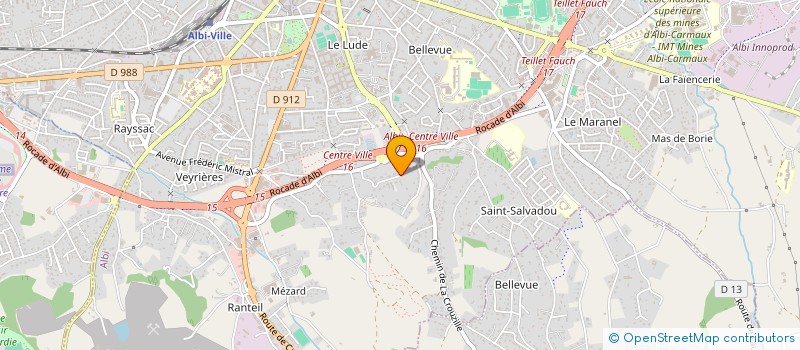 localisation de l'entreprise SCI LES PINS à ALBI