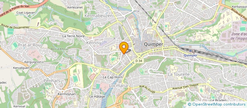 localisation de l'entreprise SCI LES PINS  QUIMPER