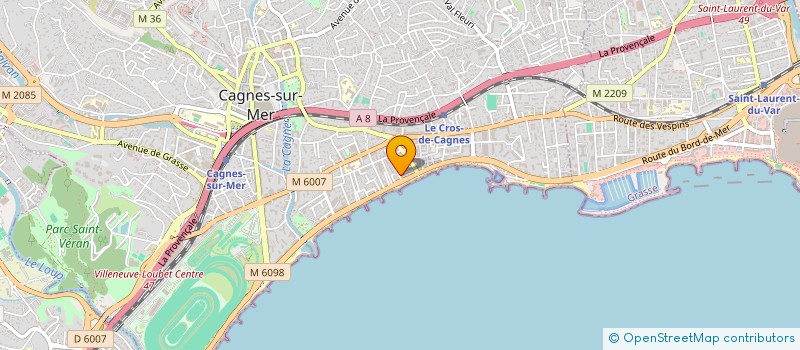 localisation de l'entreprise SCI LES PINS à CAGNES-SUR-MER