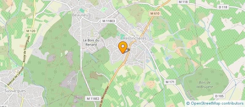 localisation de l'entreprise SCI LES PINSON  RESTINCLIERES