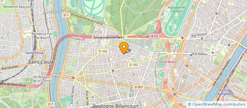 localisation de l'entreprise SCI LES PINSONS à BOULOGNE-BILLANCOURT