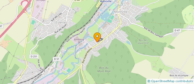 localisation de l'entreprise SCI LES PISCICULTURES PIERRU  MONTVILLE