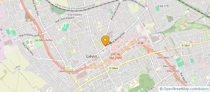 localisation de l'entreprise SCI LES PIVOINES  LIEVIN