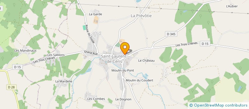 localisation de l'entreprise SCI LES PIVOINES à SAINT-LAURENT-DE-CERIS