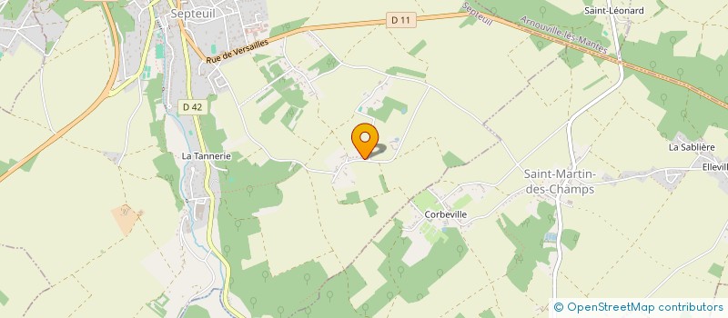 localisation de l'entreprise SCI LES PLAINS  SEPTEUIL