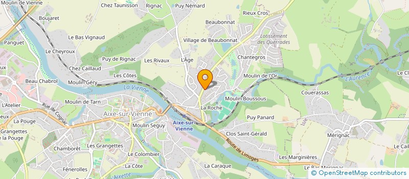 localisation de l'entreprise SCI LES PLAISIRS D'ALINE à AIXE-SUR-VIENNE