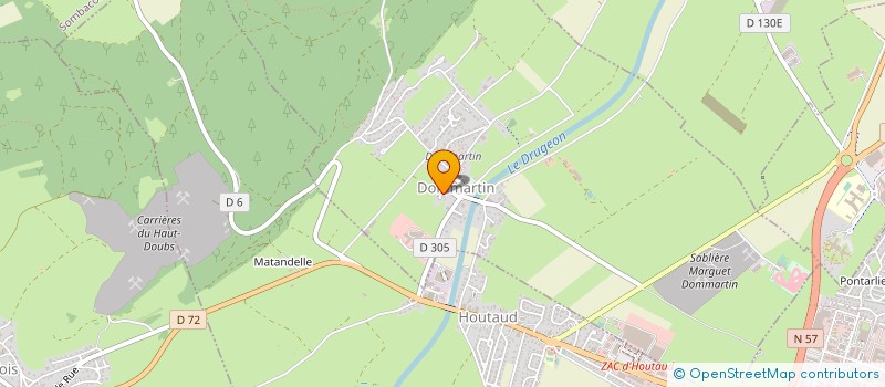 localisation de l'entreprise SCI LES PLANCHES  DOMMARTIN